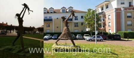 Joe Big-Big et sa sculpture monumentale Avenir à Moissy-Cramayel 77